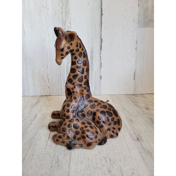 Large wax giraffe candle collectible figure baby mama zoo animal vintage - Picture 1 of 8